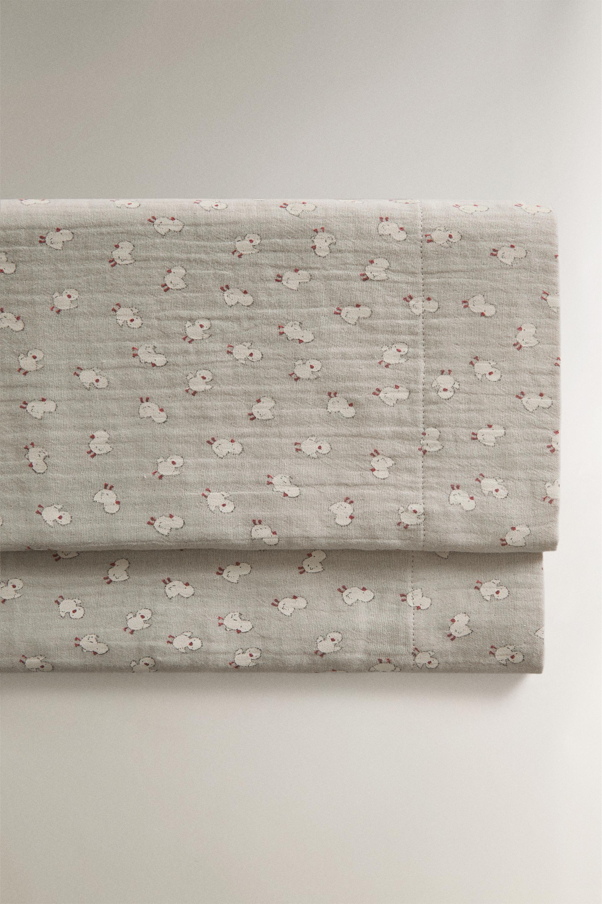 ENSEMBLE DRAPS BÉBÉ COTON GAZE PETITS POUSSINS
